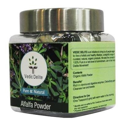 Vedic Delite Alfalfa Powder, 0.1 kg Vedic Delite Alfalfa Powder, 0.1 kg