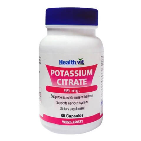 Healthvit Potassium Citrate 99mg, 60 capsules Healthvit Potassium Citrate 99mg, 60 capsules