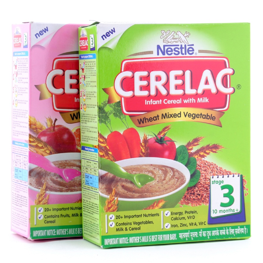 Nestle Cerelac Infant Cereal with Milk Stage 3,  Wheat Mixed Vegetable  350 g 