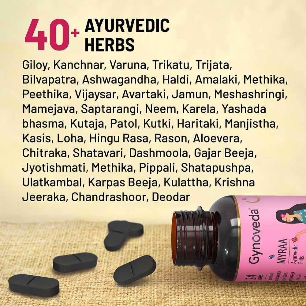 6 - Gynoveda PCOS - Vamaa & Myraa Ayurvedic Pills - Pack of 2,  120 tablet(s) 