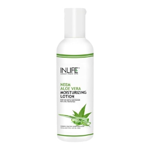 INLIFE Natural Face Moisturizing Lotion, 200 ml Neem Aloe Vera INLIFE Natural Face Moisturizing Lotion, 200 ml Neem Aloe Vera