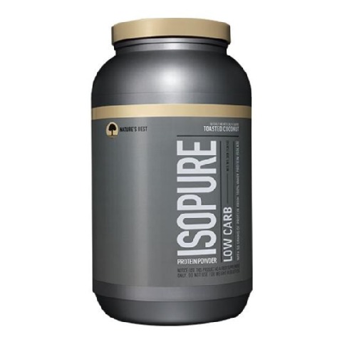 Isopure 100% Whey Protein Isolate,  3 lb  Low Carb Toasted Coconut 