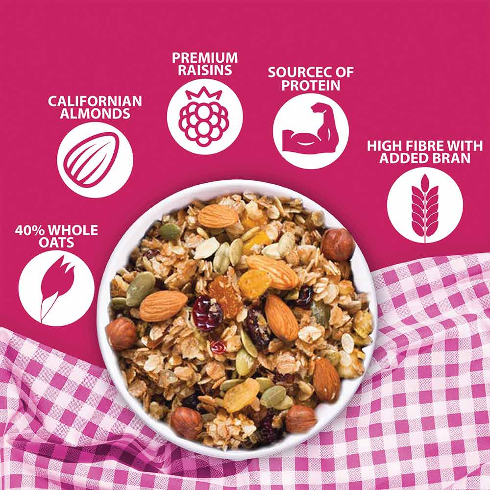 3 - Bagrrys Swiss Style Muesli,  500 g  Unflavoured 