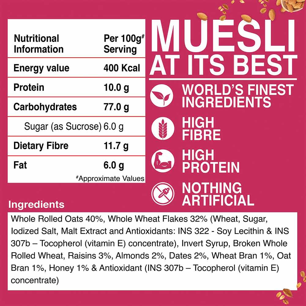 nutrition - Bagrrys Swiss Style Muesli,  500 g  Unflavoured 
