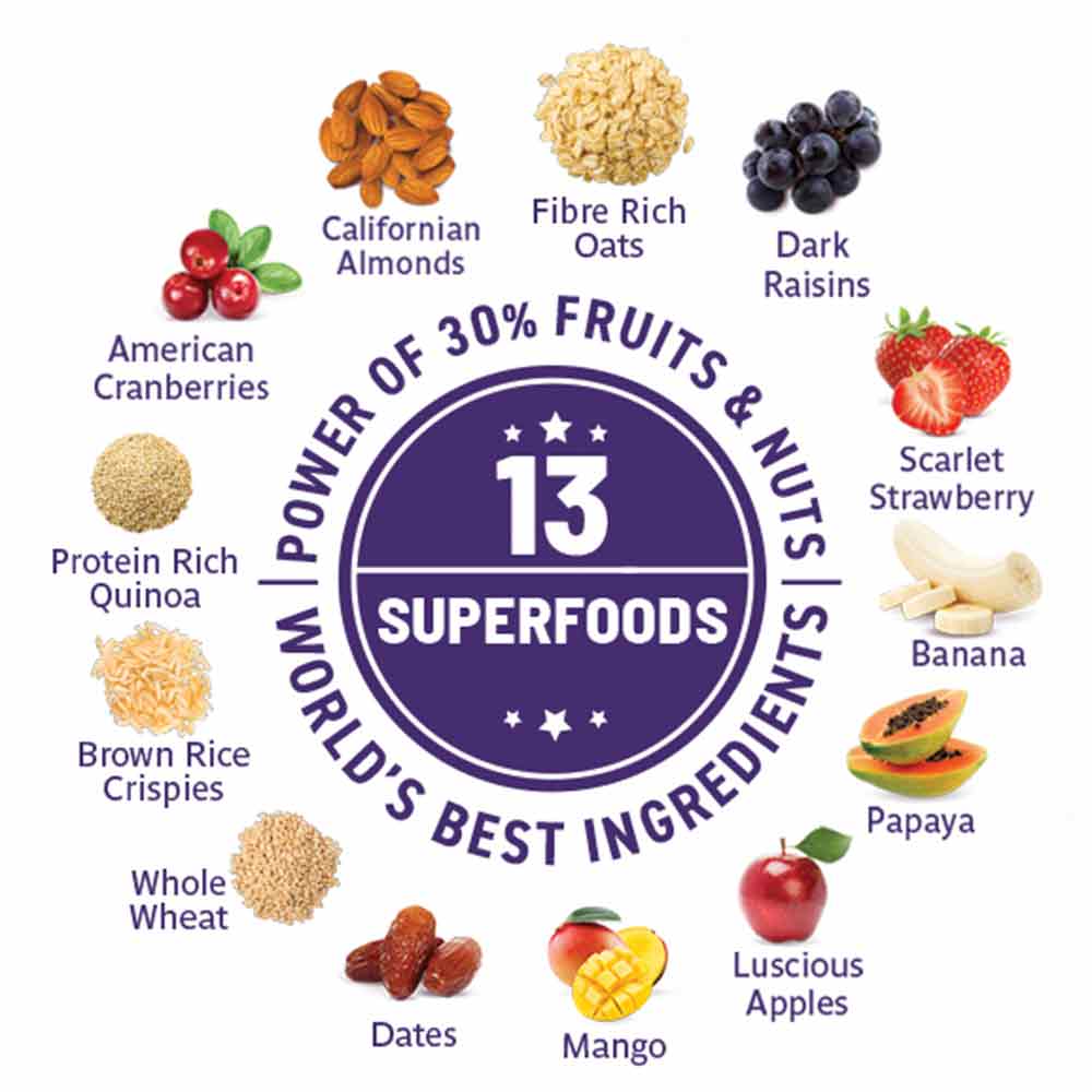 7 - Bagrrys Granola,  Exotic Fruits with Cranberries & Almonds  400 g 