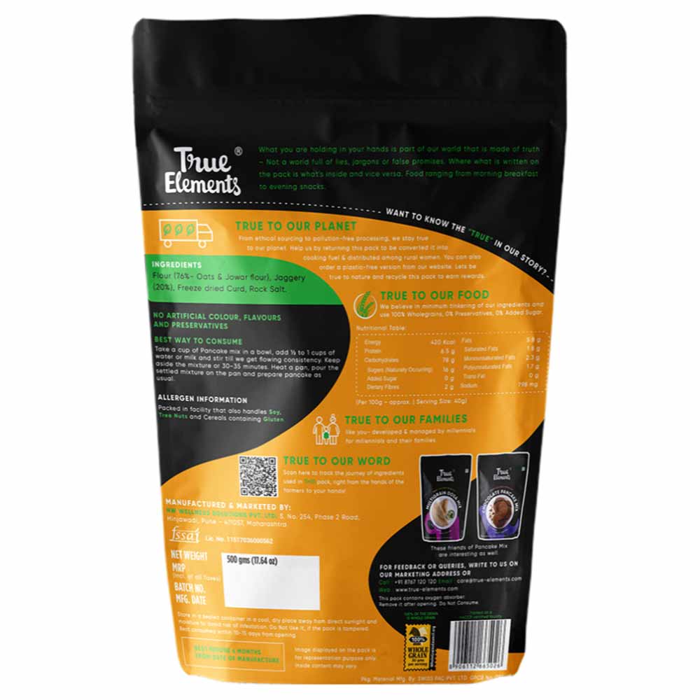 2 - True Elements Ready-To-Cook Pancake Mix,  Unflavoured  500 g 