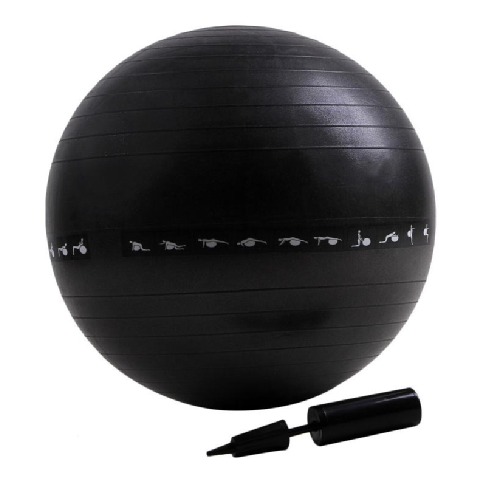 B Fit USA Gym Ball with Pump,  Black (8102)  65 cm 