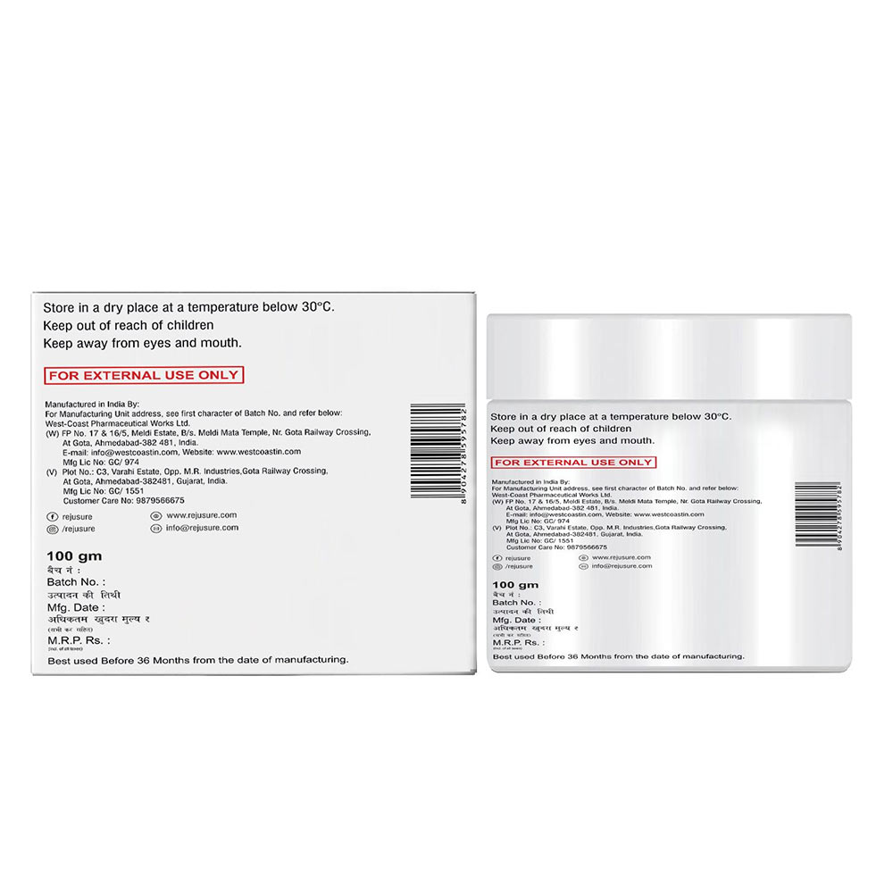 4 - Rejusure Aqueous Cream,  100 g  for All Skin Type 