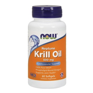 Now Neptune Krill Oil (500mg), 60 softgels