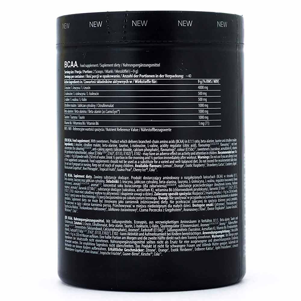nutritioninfo - Fitness Authority FA CORE BCAA 8.1.1,  0.77 lb  40 Servings  Exotic Raspberry 