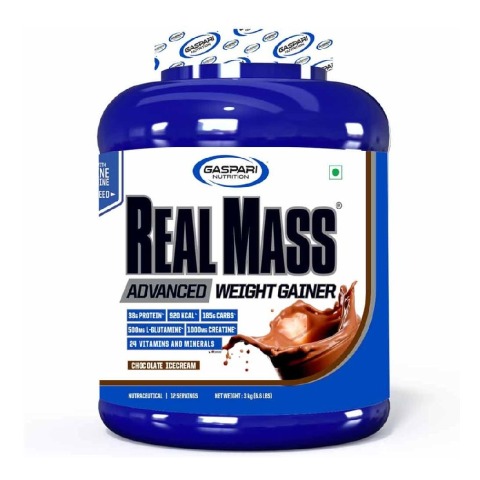 1 - Gaspari Nutrition Real Mass Advanced,  6.6 lb  Chocolate Ice Cream 
