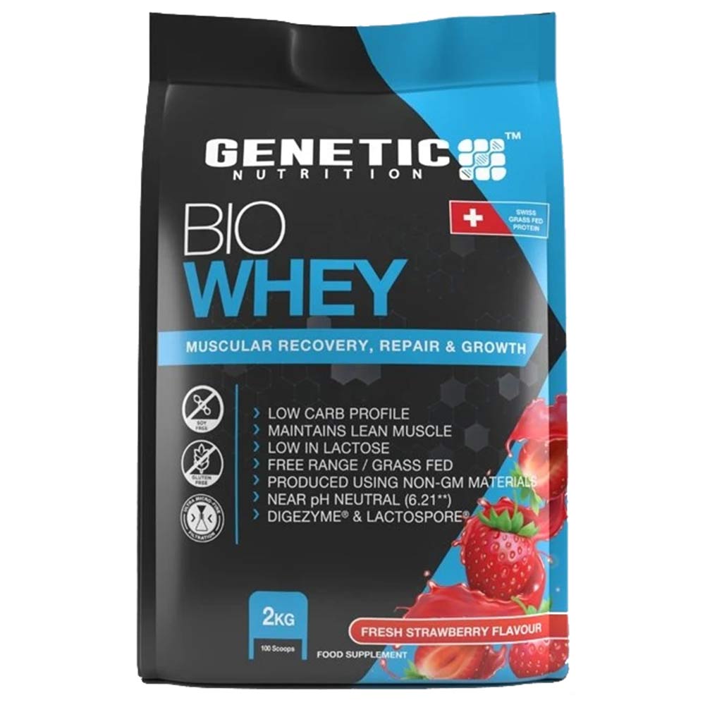 1 - Genetic Nutrition Bio Whey,  4.4 lb  Fresh Strawberry 