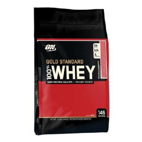ON (Optimum Nutrition) Gold Standard 100% Whey Protein, 10 lb Delicious Strawberry ON (Optimum Nutrition) Gold Standard 100% Whey Protein, 10 lb Delicious Strawberry
