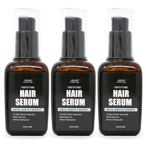 1 - Azani Active Care Hair Serum,  50 ml  with Biotin, Keratin & Redensyl (Pack of 3) 