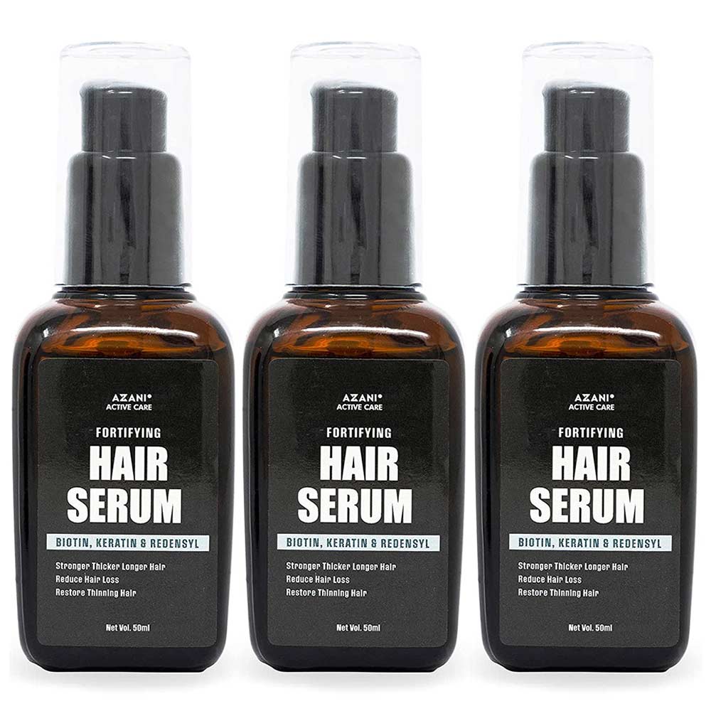 1 - Azani Active Care Hair Serum,  50 ml  with Biotin, Keratin & Redensyl (Pack of 3) 