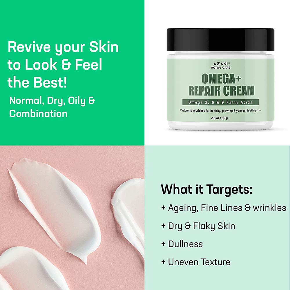 4 - Azani Active Care Omega + Repair Cream,  80 g  for All Skin Types 