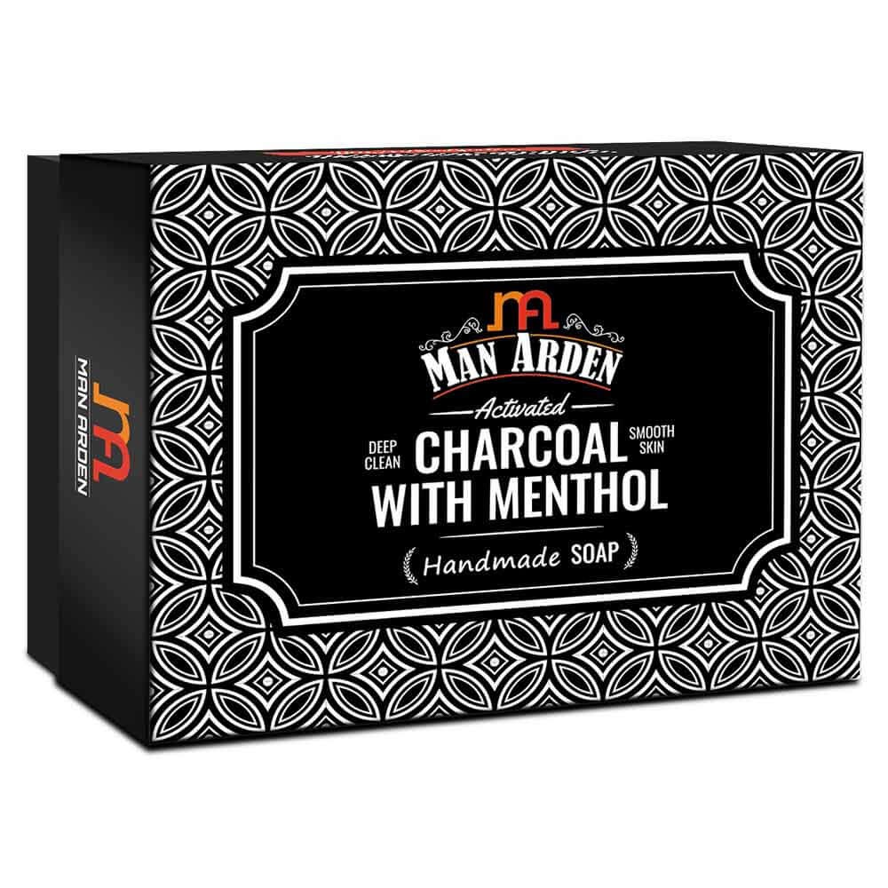 7 - Man Arden Activated Charcoal with Menthol Handmade Soap,  125 g  Deep Clean & Smooth Skin 