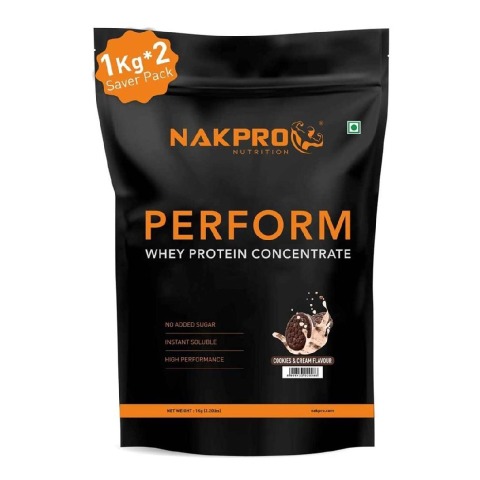 1 - Nakpro Perform Whey Protein Concentrate, 2.2 lb Cookies & Cream (Pack of 2)