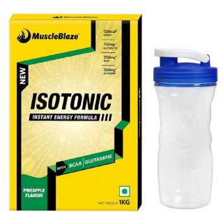 MuscleBlaze Isotonic Instant Energy Formula, 2.2 lb Pineapple with Shaker