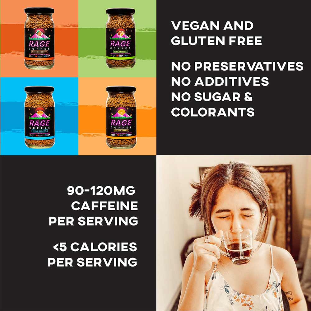 4 - Rage Coffee Premium Arabica Instant Coffee,  50 g  Dark Chocolate 