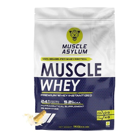 1 - Muscle Asylum Muscle Whey Protein Powder, 2.2 lb Kulfi