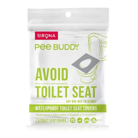 1 - PeeBuddy Waterproof Toilet Seat Cover,  5 Piece(s)/Pack  Avoid Direct Contact with Unhygienic 