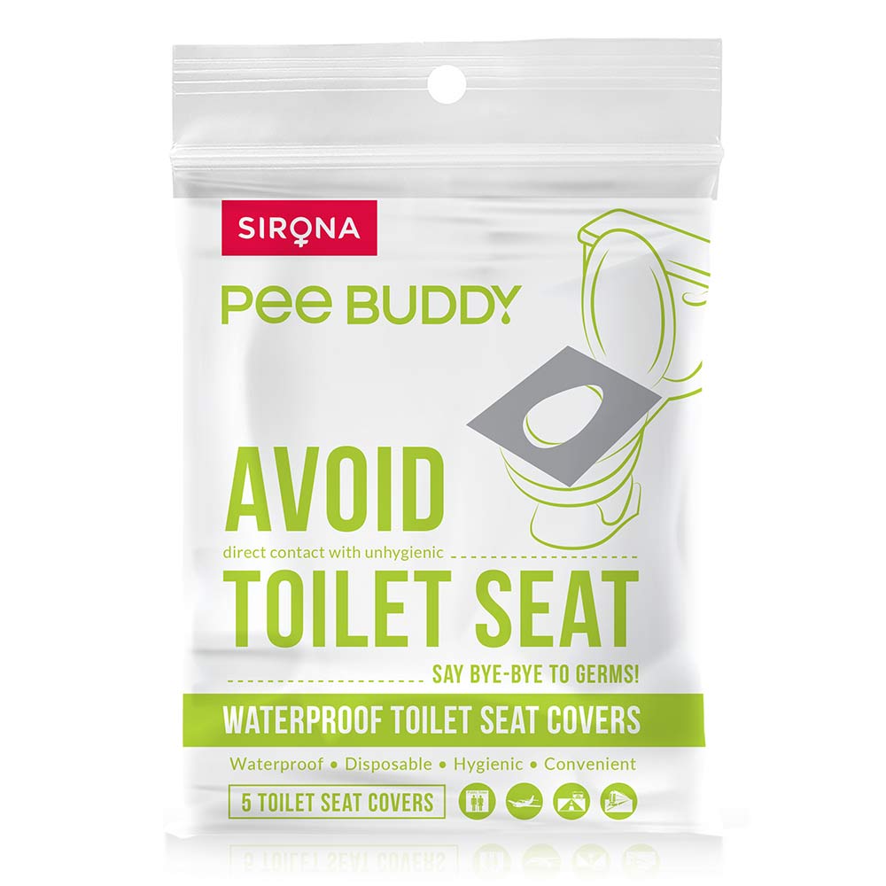 1 - PeeBuddy Waterproof Toilet Seat Cover,  5 Piece(s)/Pack  Avoid Direct Contact with Unhygienic 
