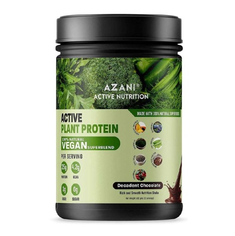 1 - Azani Active Nutrition Active Plant Protein, 1.1 lb Decadent Chocolate