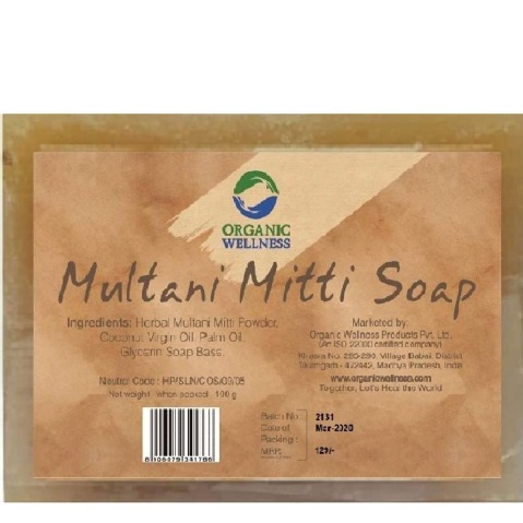Organic Wellness Multani Mitti Soap,  100 g  For All Skin Type 