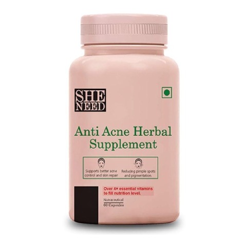 1 - SheNeed Anti-acne herbal supplement,  60 capsules 