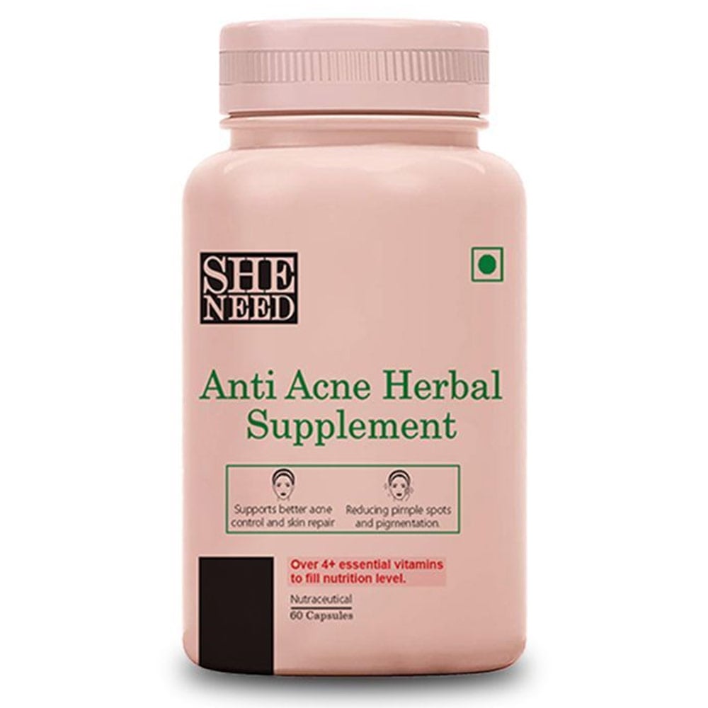 1 - SheNeed Anti-acne herbal supplement,  60 capsules 