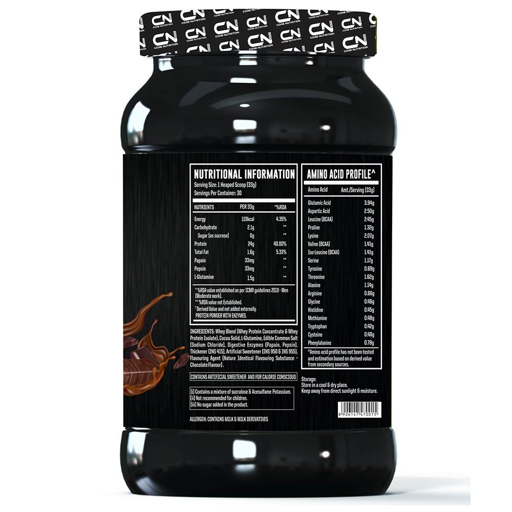 3 - Core Nutrition Extreme Whey Protein,  2.2 lb  Dark Chocolate 