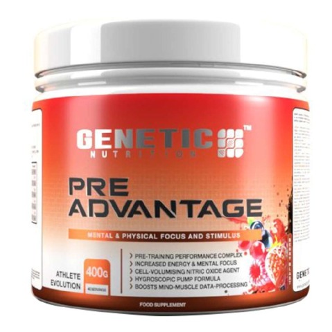 1 - Genetic Nutrition Pre Advatage,  0.88 lb  Berry Blast 