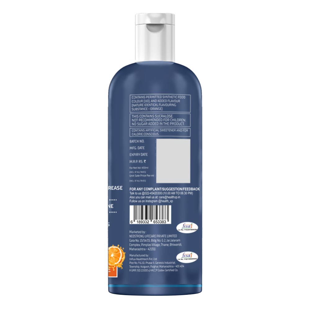 2 - HealthXP L Carnitine Liquid 1500 mg,  450 ml  Orange 