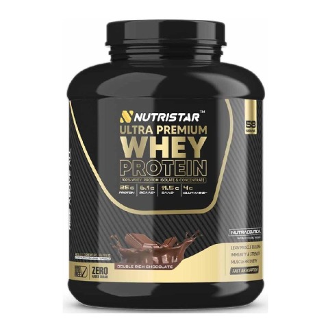 1 - Nutristar Ultra Premium Whey Protein, 4 lb Double Rich Chocolate