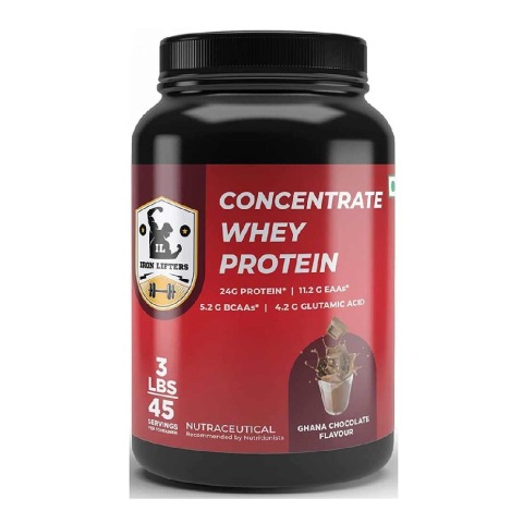 1 - IRON LIFTERS Whey Protein Concentrate 80%,  3 lb  Chocolate 