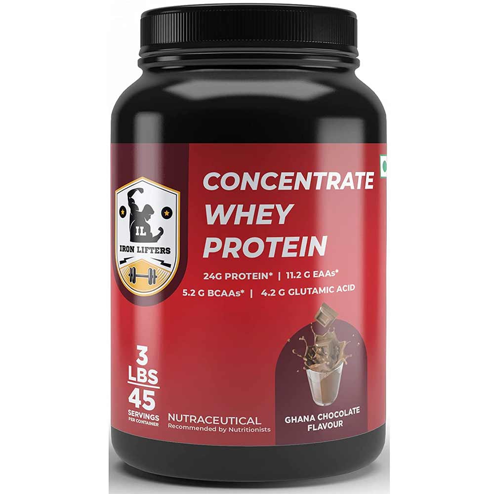 1 - IRON LIFTERS Whey Protein Concentrate 80%,  3 lb  Chocolate 