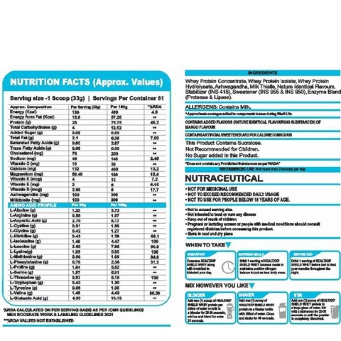 4 - HealthXP Shield Whey,  4.4 lb  Mango Madness 