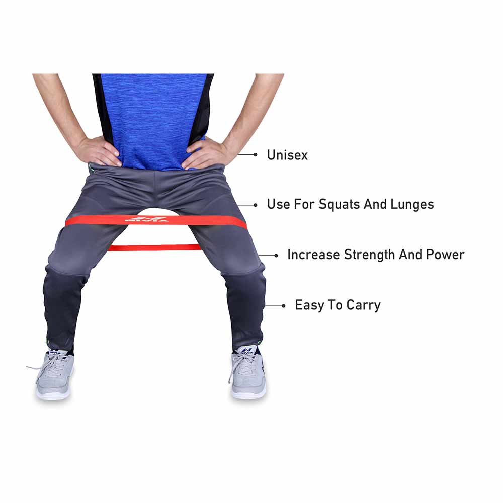 6 - Nivia Lateral Resistance Band 2.0,  Red  Level 4 (Heavy) 