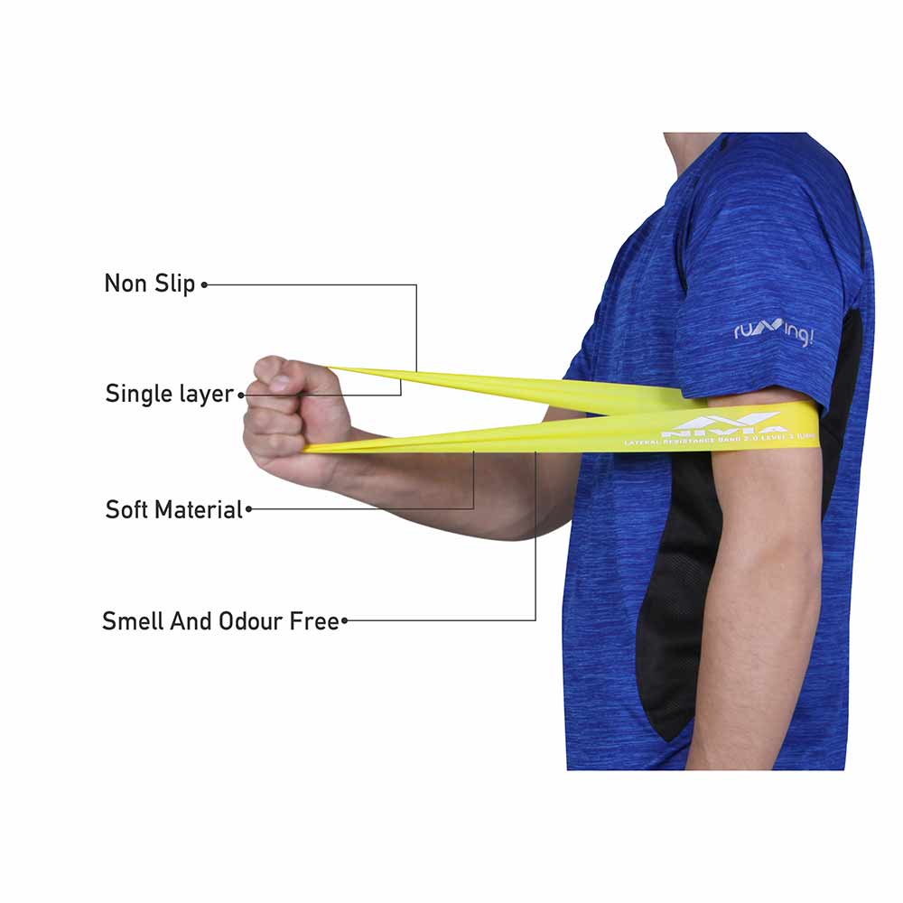 11 - Nivia Lateral Resistance Band 2.0,  Yellow  Level 1 (Light) 