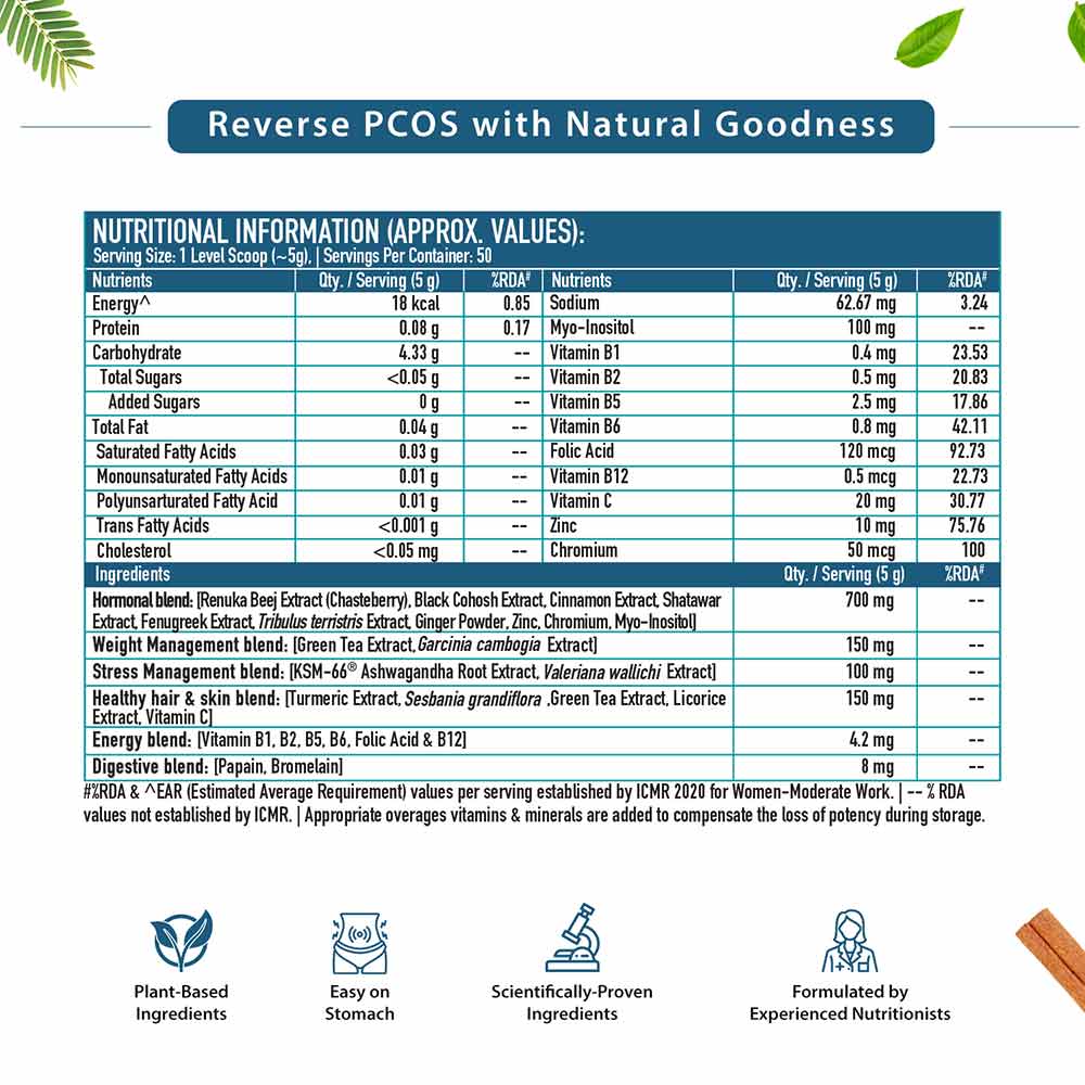 7 - HK Vitals PCOS Balance with Herbs by HealthKart,  250 g  Mixed Fruit