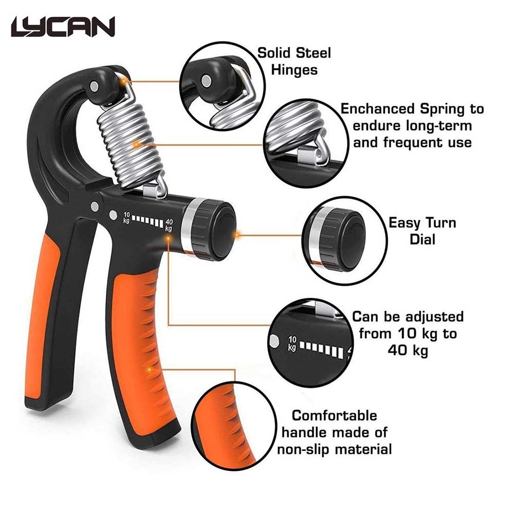3 - Lycan R shape Hand Grip,  Orange & Black 