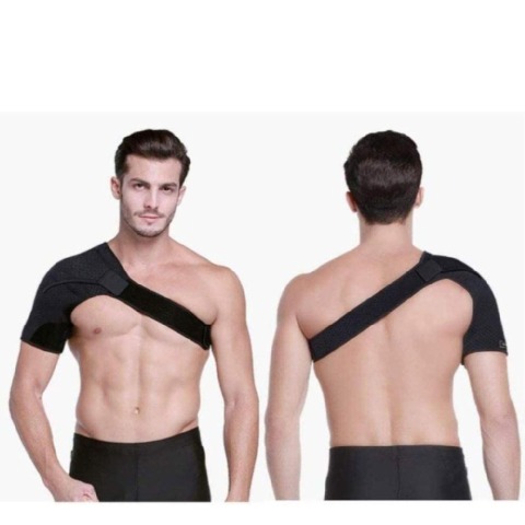 1 - Lycan Advanced Stability Brace with Pressure Pad Shoulder Support,  Black  Free Size 