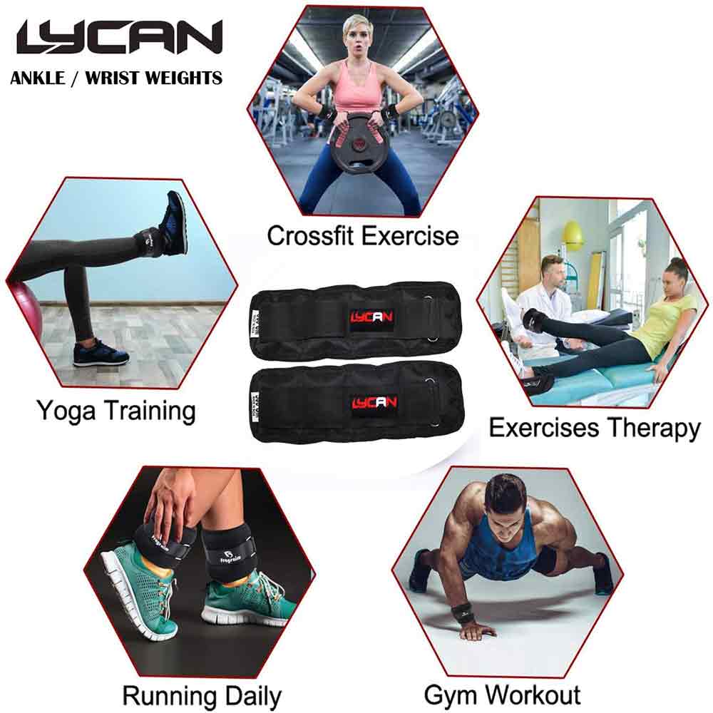 3 - Lycan Wrist and Ankle Weights,  Black  4 kg 