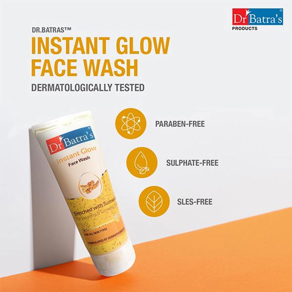 3 - Dr Batra's Instant Glow Face Wash (Pack of 3),  300 ml  for All Skin Type 