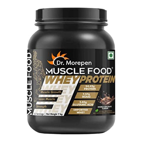 1 - Dr. Morepen Muscle Food Whey Protein,  4.4 lb  Double Chocolate 