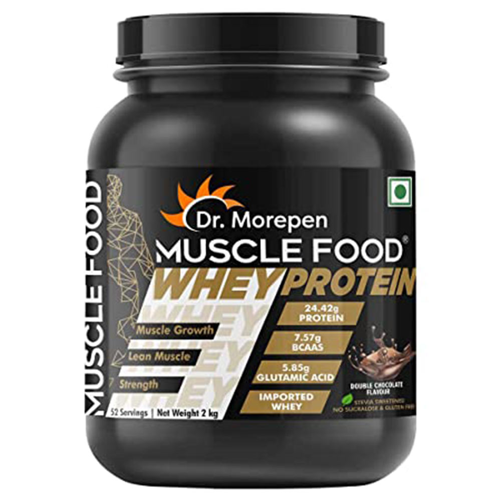 1 - Dr. Morepen Muscle Food Whey Protein,  4.4 lb  Double Chocolate 