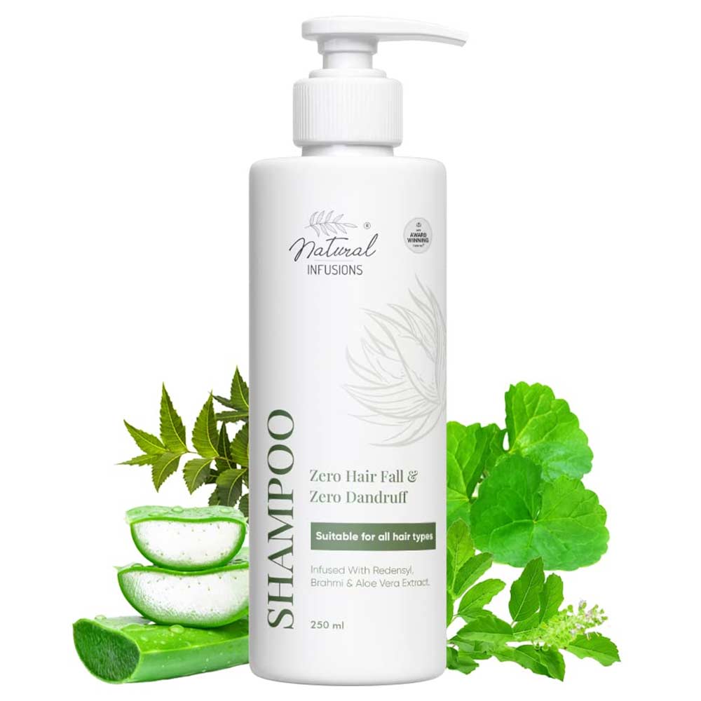 2 - Natural Infusions Zero Hair Fall & Zero Dandruff Shampoo,  250 ml  Infused with Redensyl (Pack of 6) 