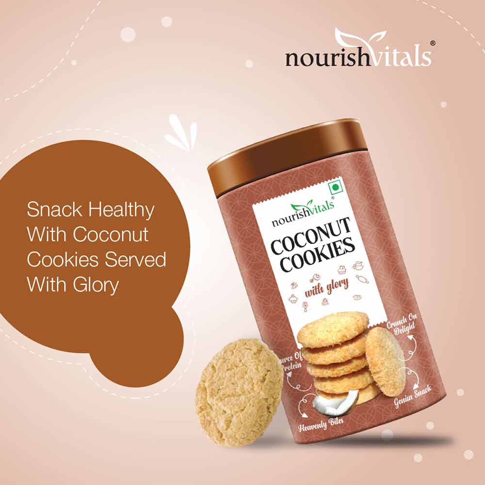 4 - NourishVitals Cookies,  0.120 kg  Pista Cranberry+Cocount Combo 