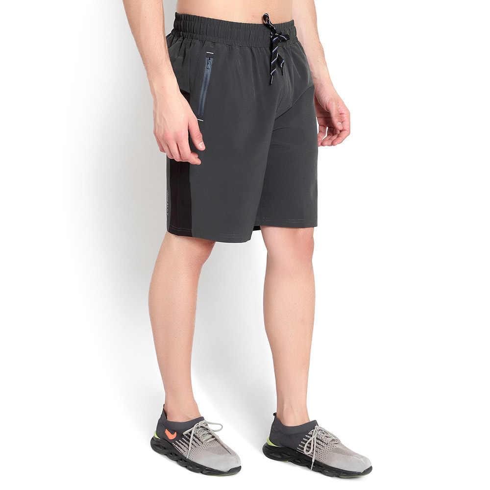 2 - John Ally Dry-Fit Gym Workout Shorts with Zipper Pockets,  Medium  Gunmetal Grey 
